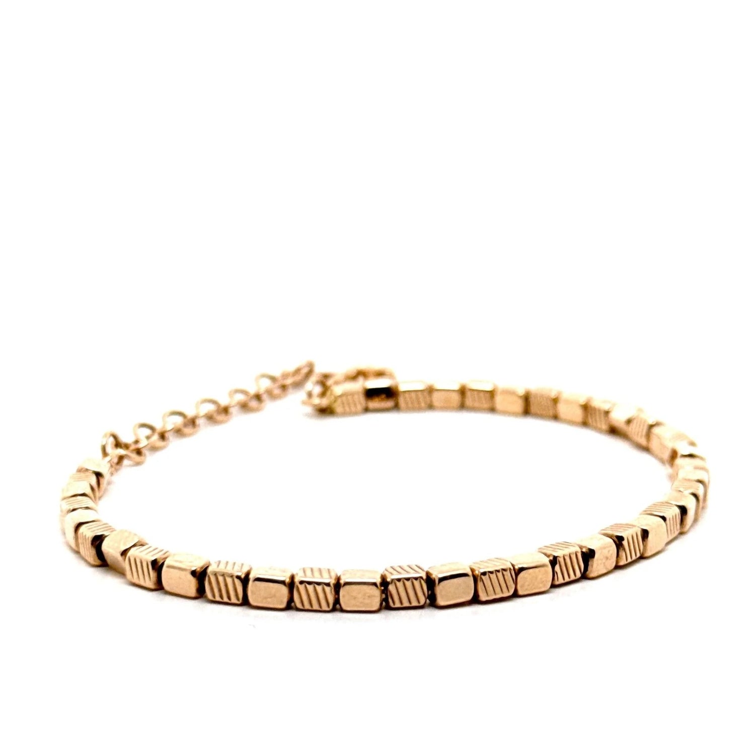 Cetaş Roz Rengi Dorikalı 14 Ayar Altın Kelepçe - Nur Kuyumculuk