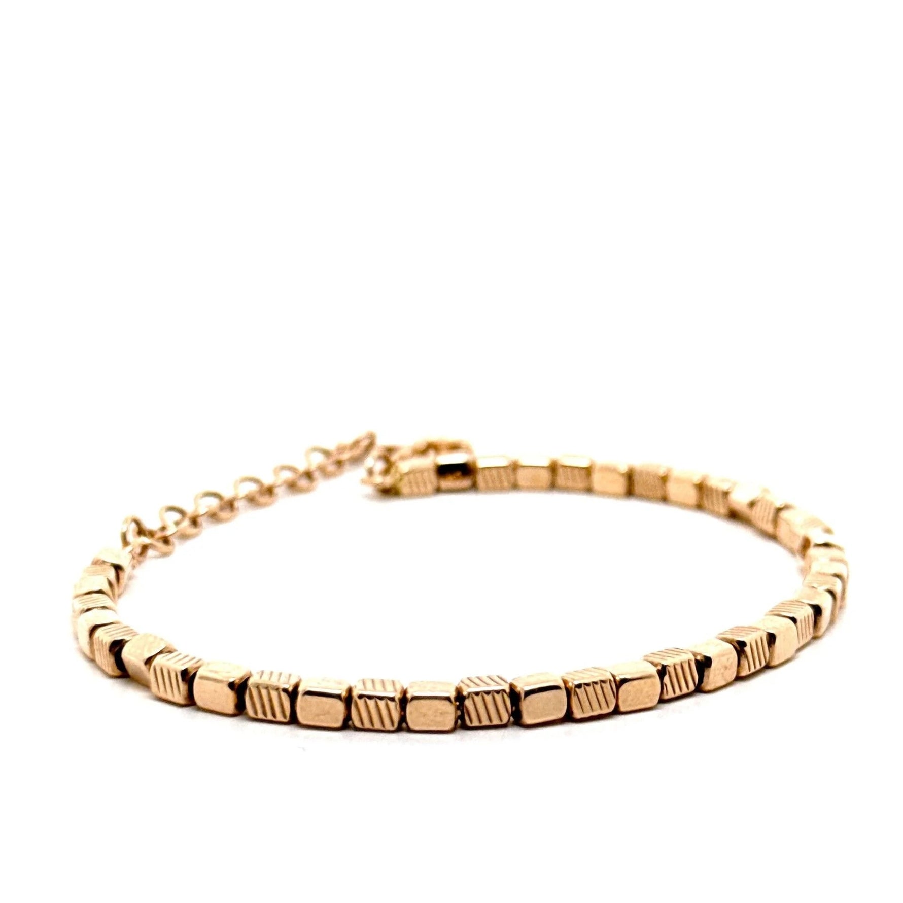 Cetaş Roz Rengi Dorikalı 14 Ayar Altın Kelepçe - Nur Kuyumculuk