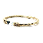 Cetaş Twist Mavi Renk 14 Ayar Altın Kelepçe - Nur Kuyumculuk