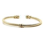 Cetaş Twist Mavi Renk 14 Ayar Altın Kelepçe - Nur Kuyumculuk