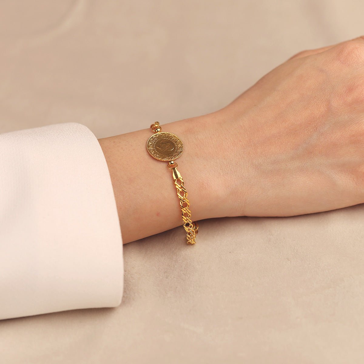 Çeyrek Altın 14 Ayar Altın Bileklik - Nur Kuyumculuk