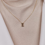 E Harfi 14 Ayar Altın Kolye - Nur Kuyumculuk
