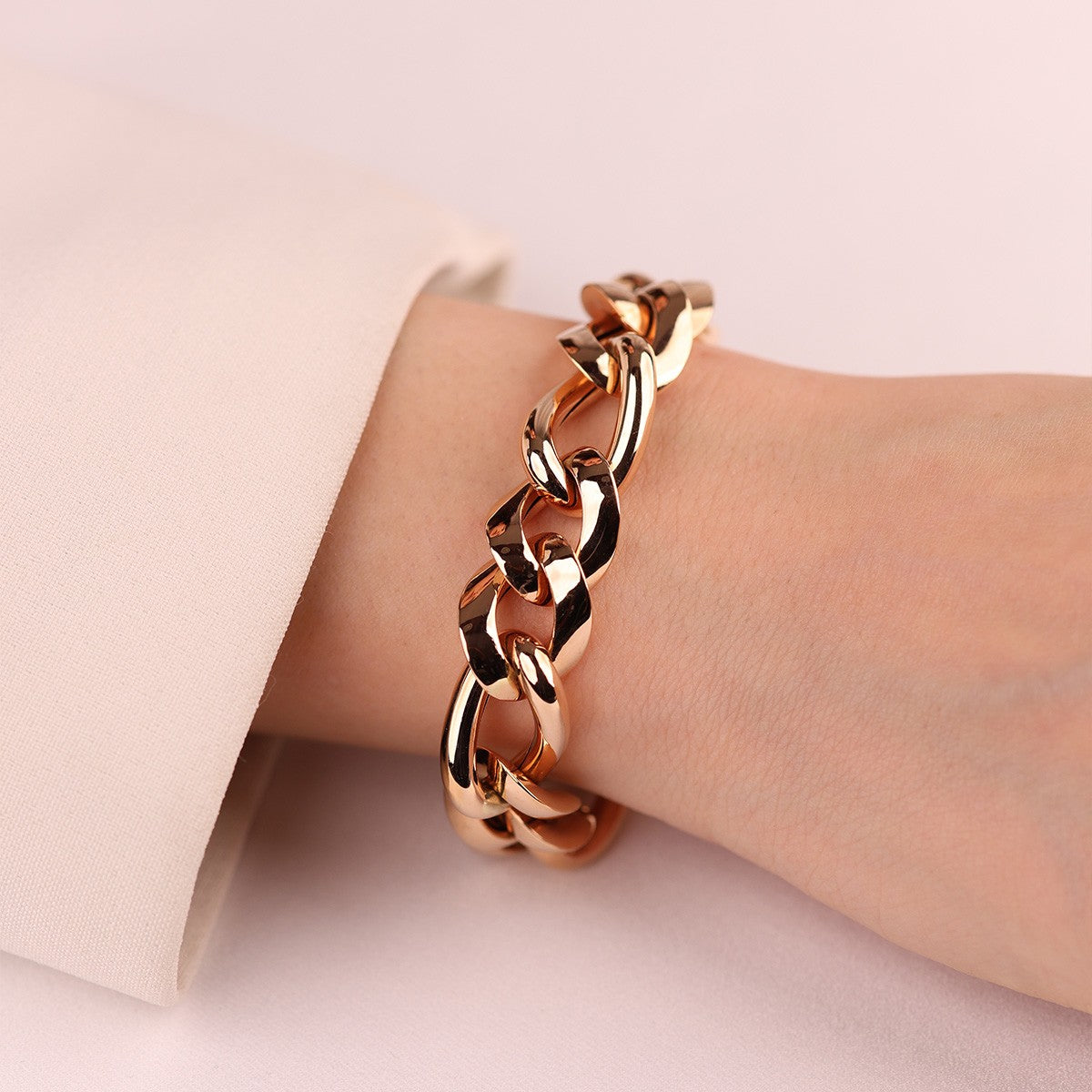 Cetaş Eterna Serisi Gurmet  Geniş Halkalı 14 Ayar Altın Bileklik