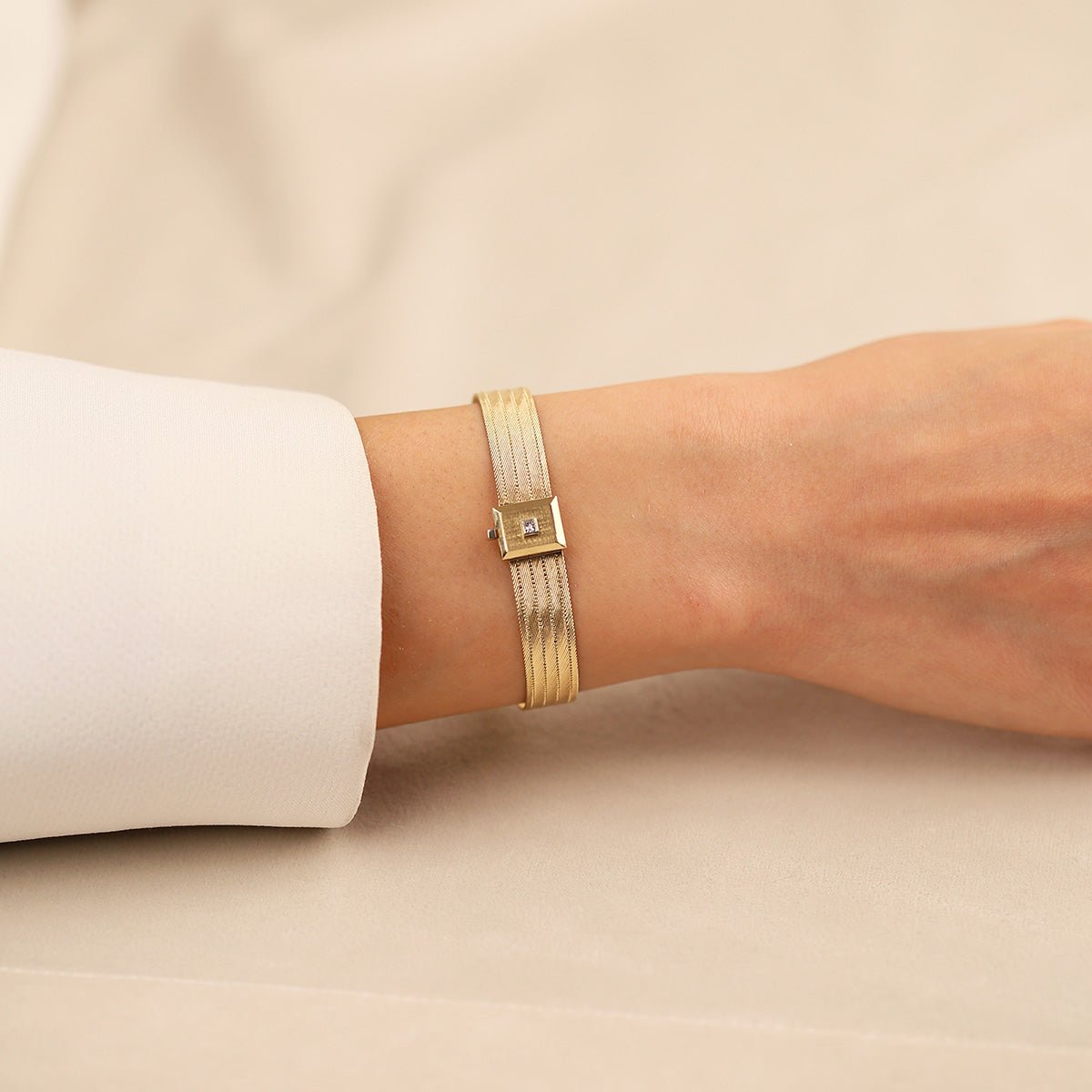 Elizi 5 Sıra Elegant Diamond 14 Ayar Altın Bileklik - Nur Kuyumculuk