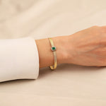 Elizi Pırlantalı Zümrüt 14 Ayar Altın Bileklik - Nur Kuyumculuk