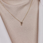 F Harfi 14 Ayar Altın Kolye - Nur Kuyumculuk