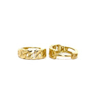 Halka 14 Ayar Sarı Altınlı Küpe - Nur Kuyumculuk