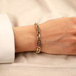 Hallow Sarı ve Beyaz 14 Ayar Altın Bileklik - Nur Kuyumculuk