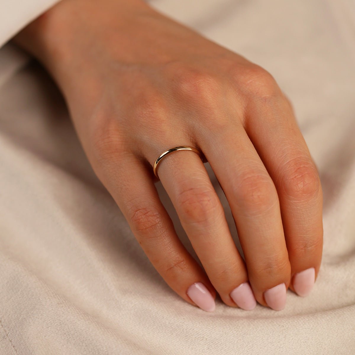 İnce Düz Alyans 14 Ayar Altın - Nur Kuyumculuk