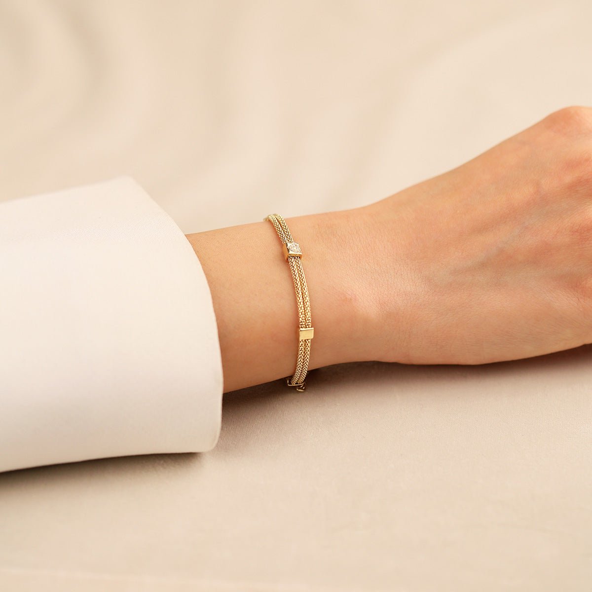 İtalyan Zincirli 14 Ayar Altın Bileklik - Nur Kuyumculuk