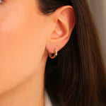 Kalemli 14 Ayar Altın Halka Küpe - Nur Kuyumculuk