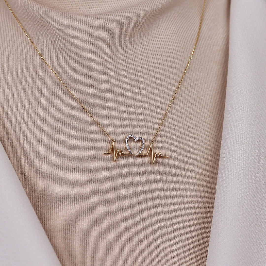 Kalp Atışı 14 Ayar Altın Kolye - Nur Kuyumculuk