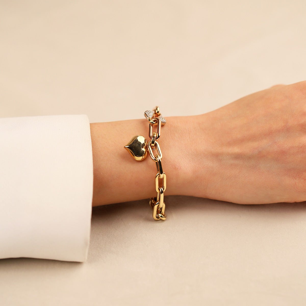 Kalpli 14 Ayar Sarı Altın Bileklik - Nur Kuyumculuk