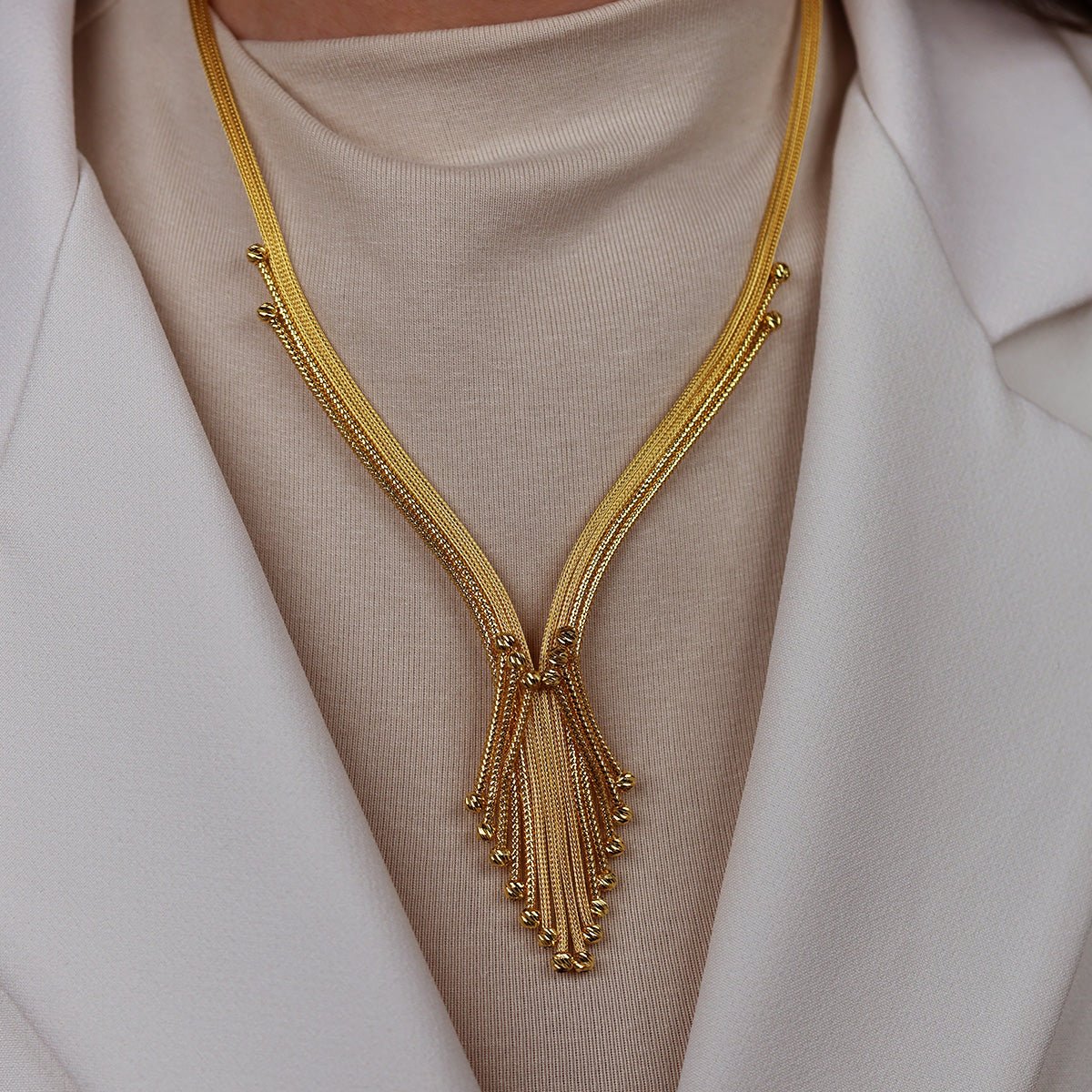 Kalze 14 Ayar Altın Set Kolye - Nur Kuyumculuk