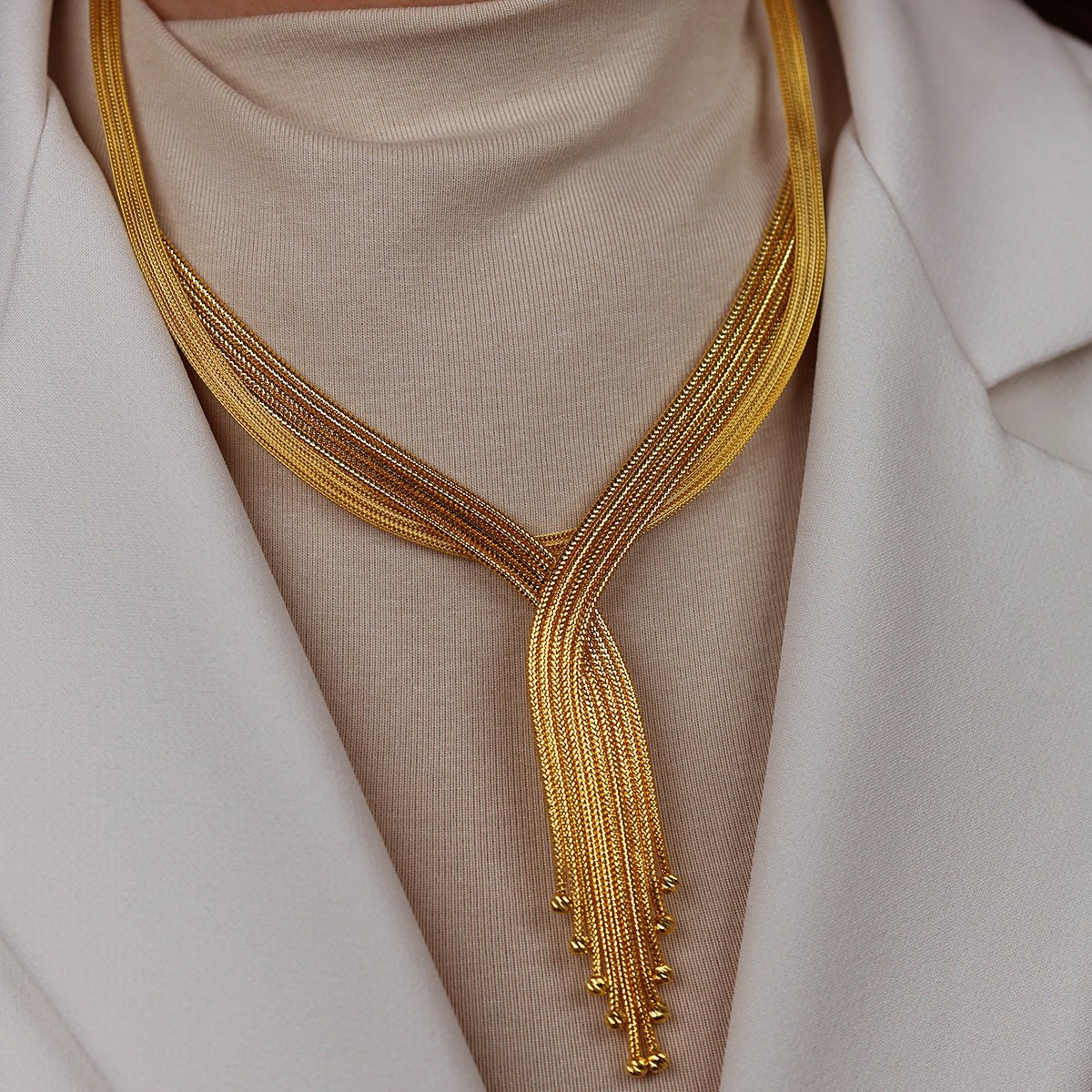 Kalze 14 Ayar Altın Set Kolye - Nur Kuyumculuk