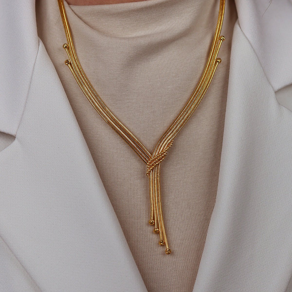 Kalze 14 Ayar Altın Set Kolye - Nur Kuyumculuk