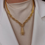 Kalze 14 Ayar Altın Set Kolye Dorikalı - Nur Kuyumculuk