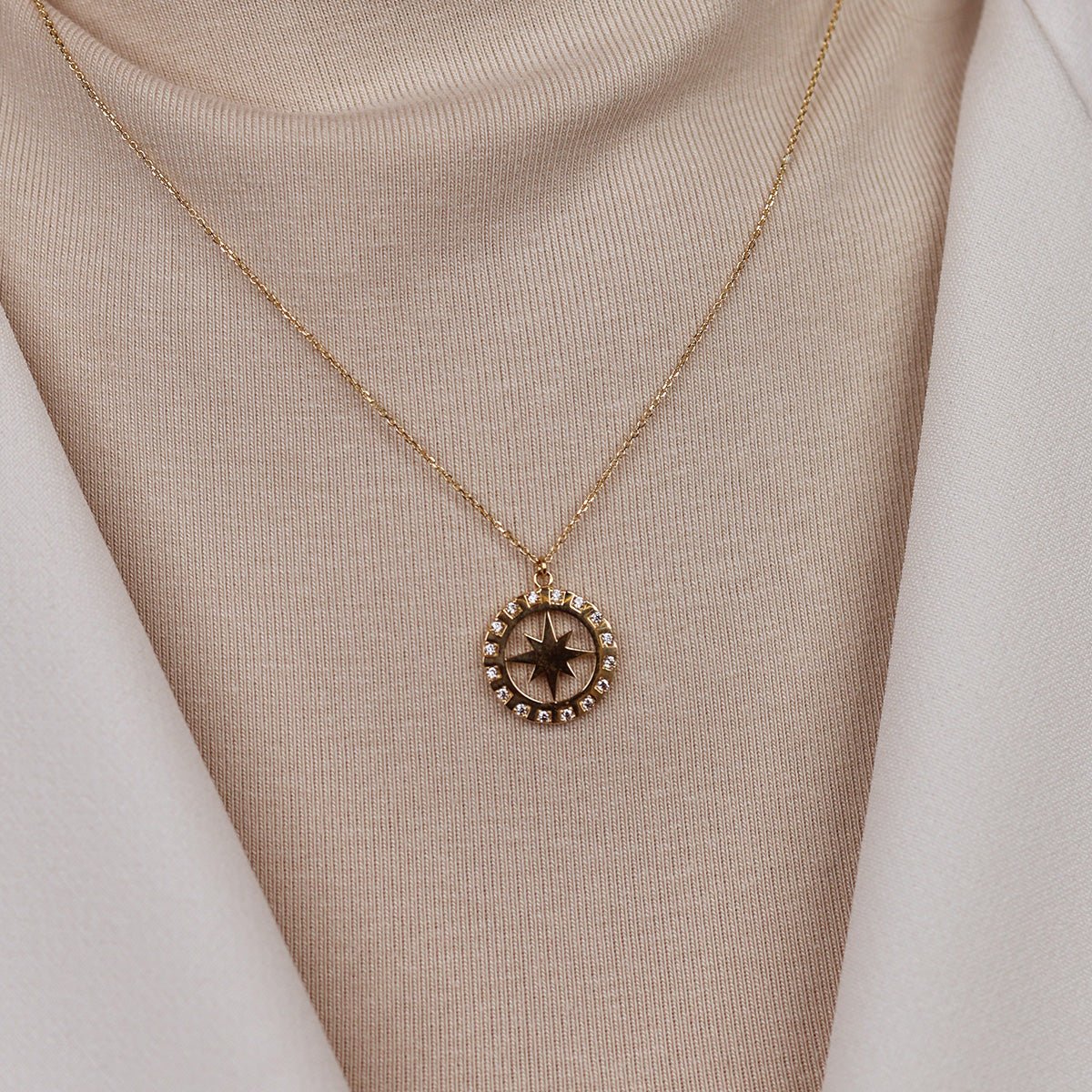 Kuzey Yıldızı 14 Ayar Altın Kolye Ucu - Nur Kuyumculuk