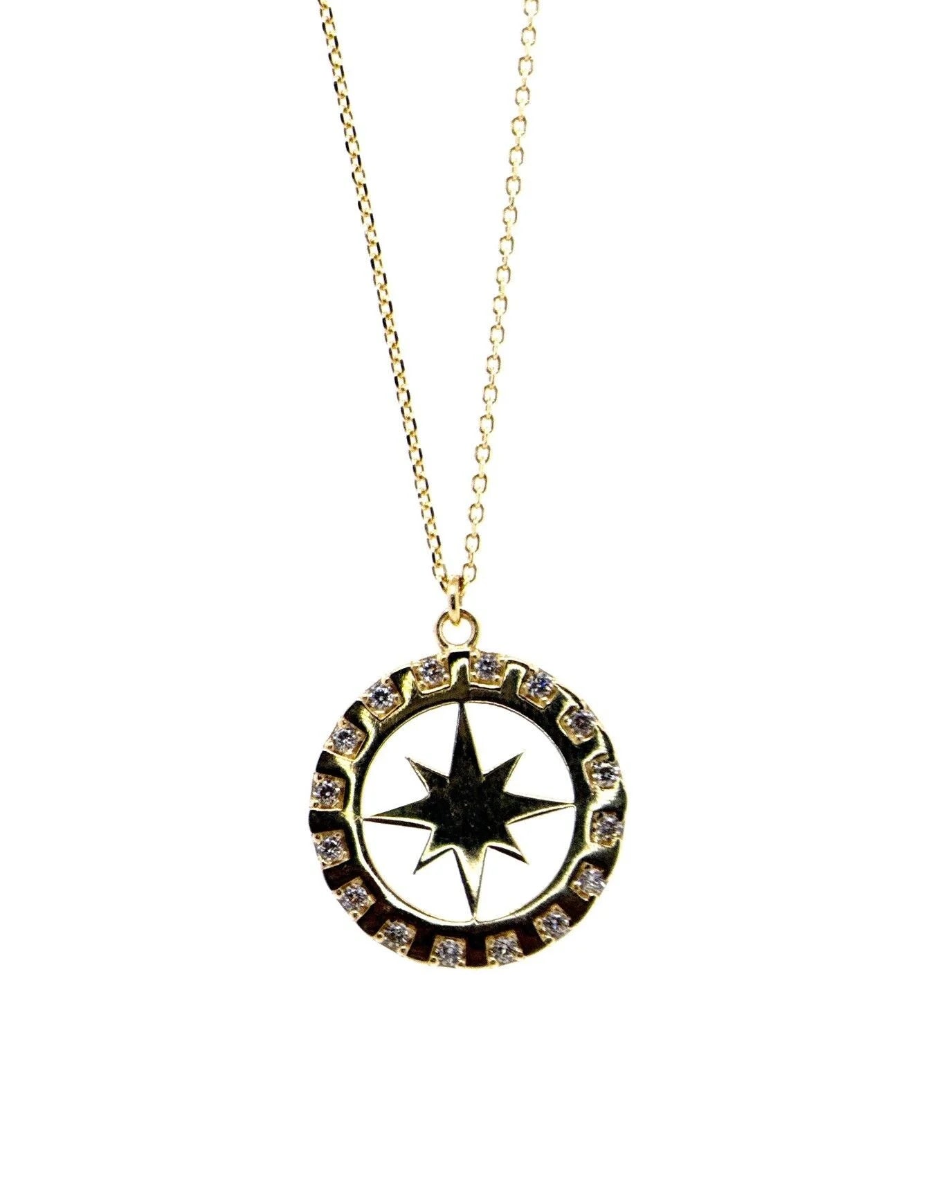 Kuzey Yıldızı 14 Ayar Altın Kolye Ucu - Nur Kuyumculuk