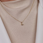 L Harfi 14 Ayar Altın Kolye - Nur Kuyumculuk