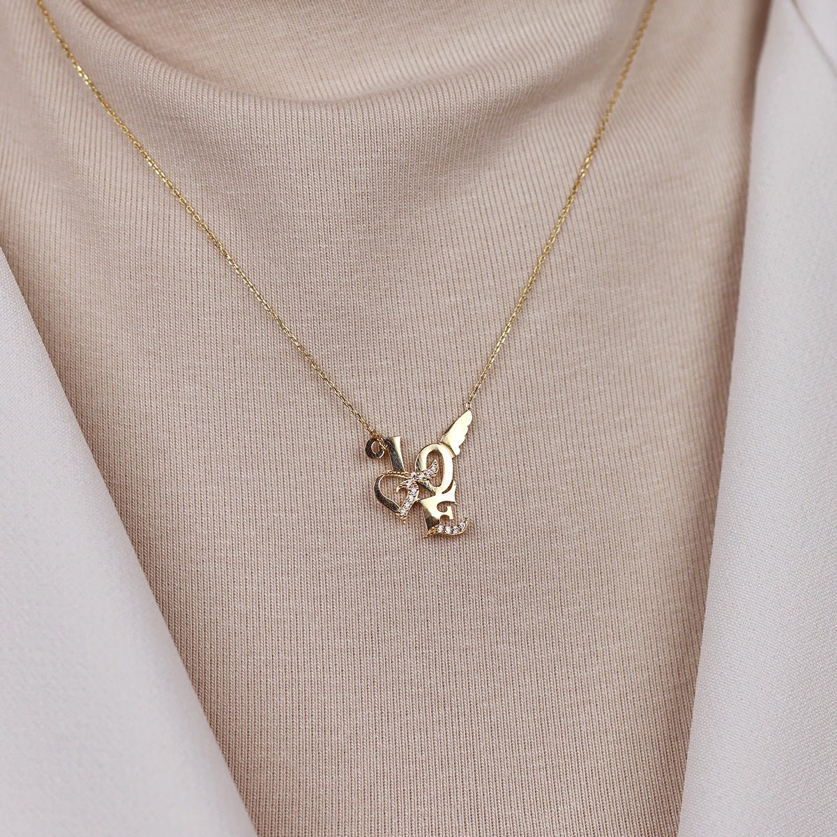 Love 14 Ayar Altın Kolye - Nur Kuyumculuk