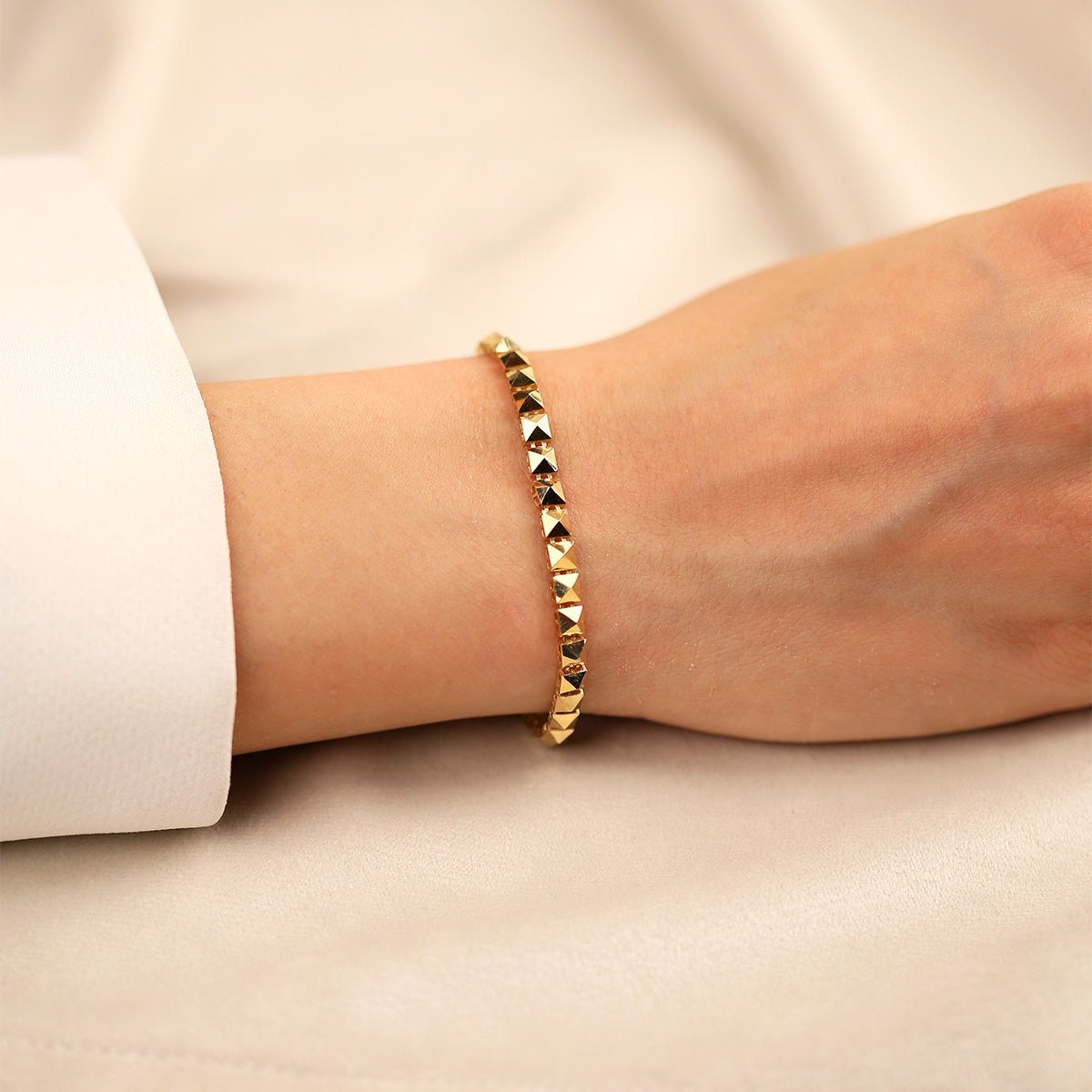 Piramit 14 Ayar Altın Bileklik - Nur Kuyumculuk