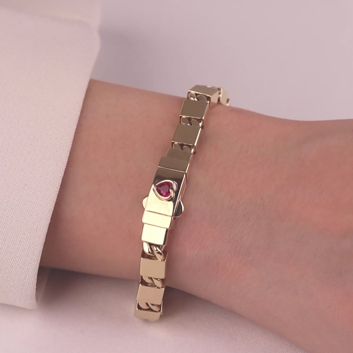 Cetaş Love & Heart Serisi 14 Ayar Altın Bileklik