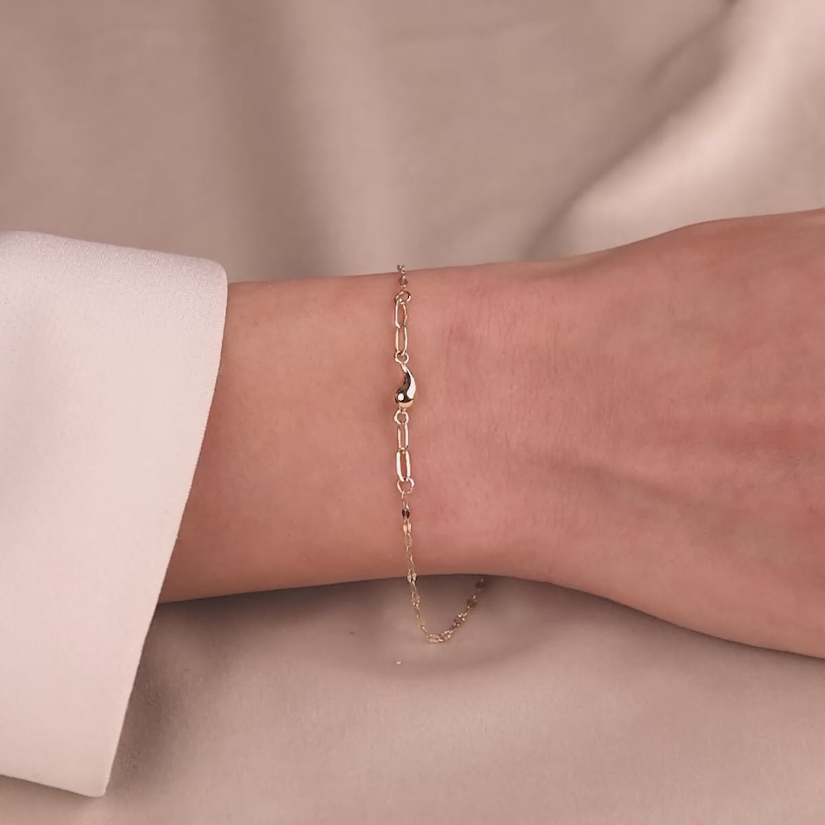 Damla Tasarım 14 Ayar Altın Bileklik