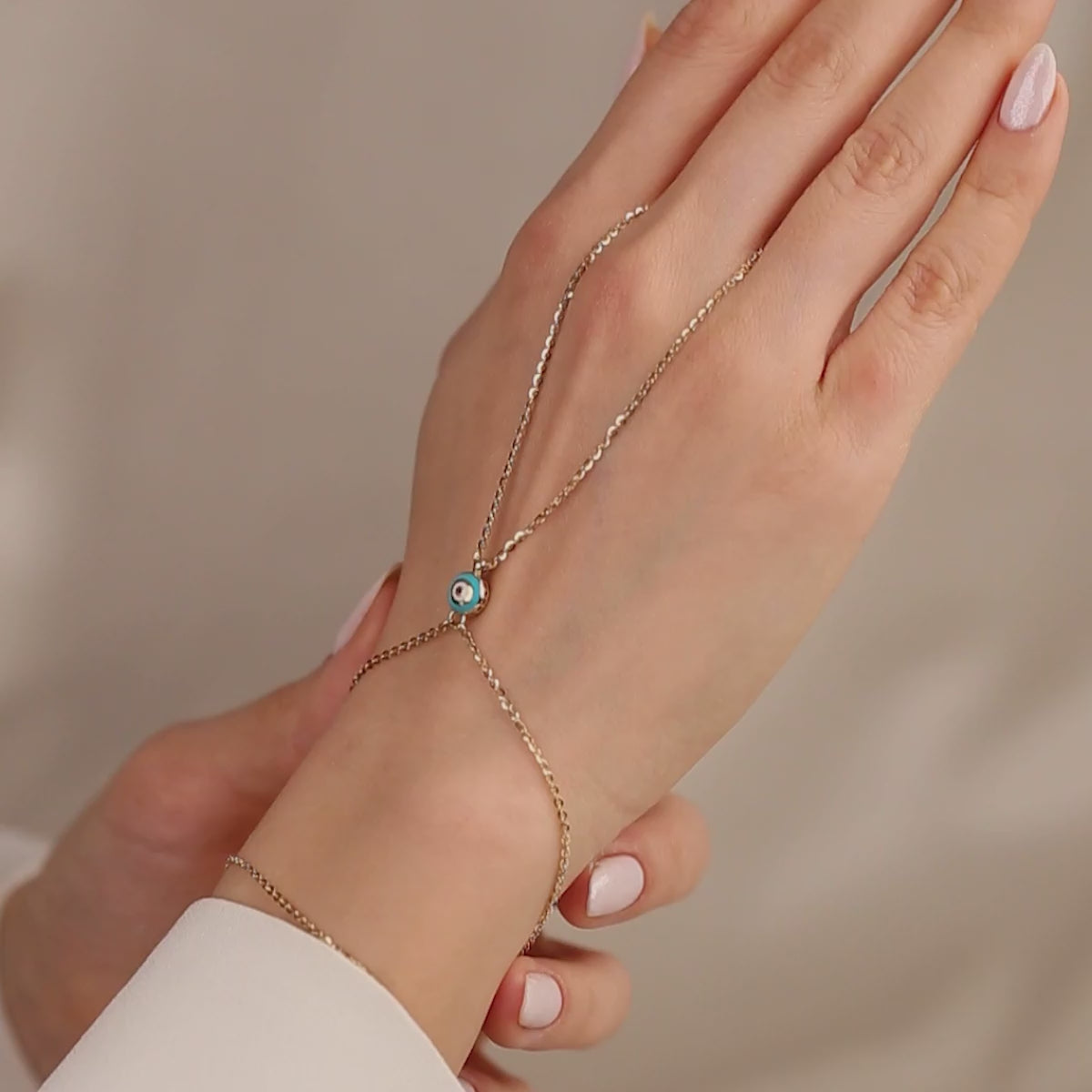 Cetaş Eterna Nazar Boncuklu 14 Ayar Altın Şahmeran