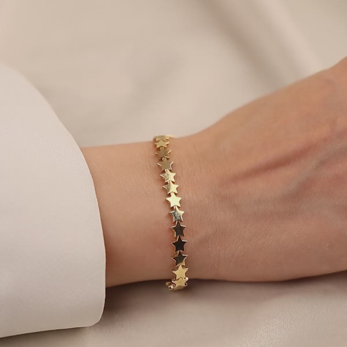 Yıldız 14 Ayar Altın Bileklik