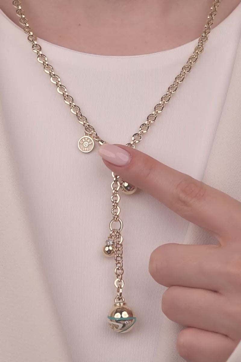 Cetaş Eterna Serisi 14 Ayar Altın Modern Kolye