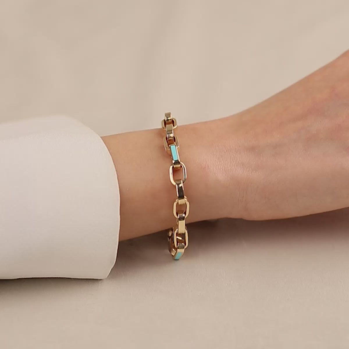 Cetaş Eterna Mavi Mine 14 Ayar Altın