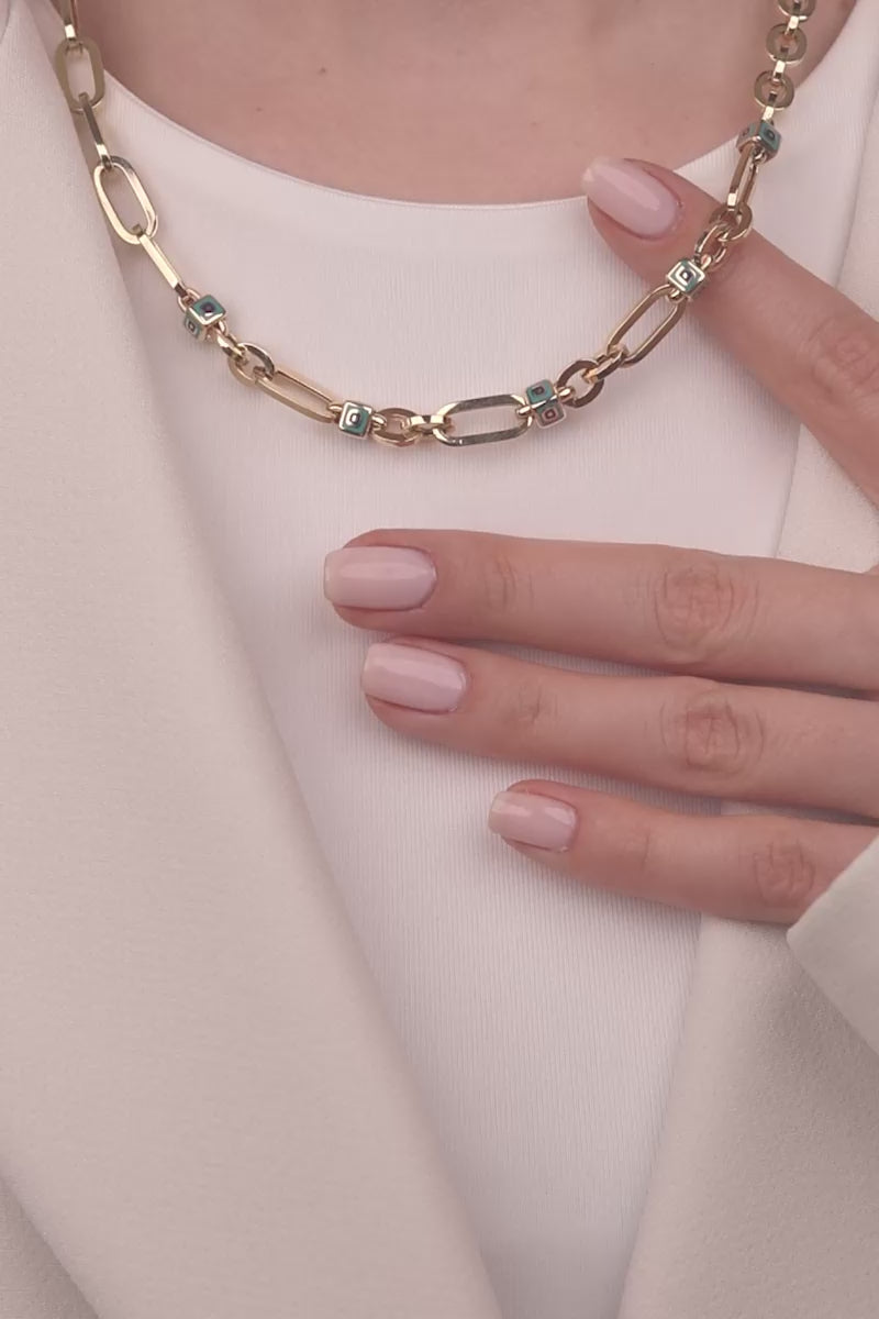 Cetaş Serisi Gold Luck 14 Ayar Altın Kolye