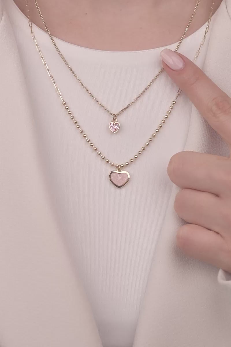 Cetaş Eterna Serisi Charm Detaylı 14 Ayar Altın Kolye