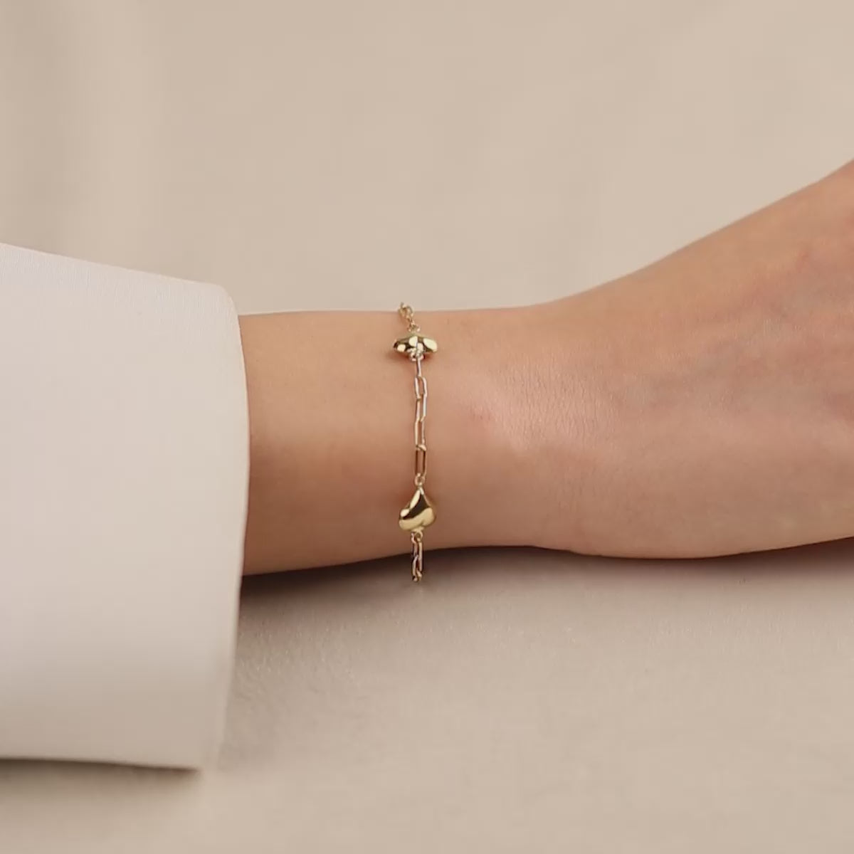 Kalpli 14 Ayar Altın Bileklik