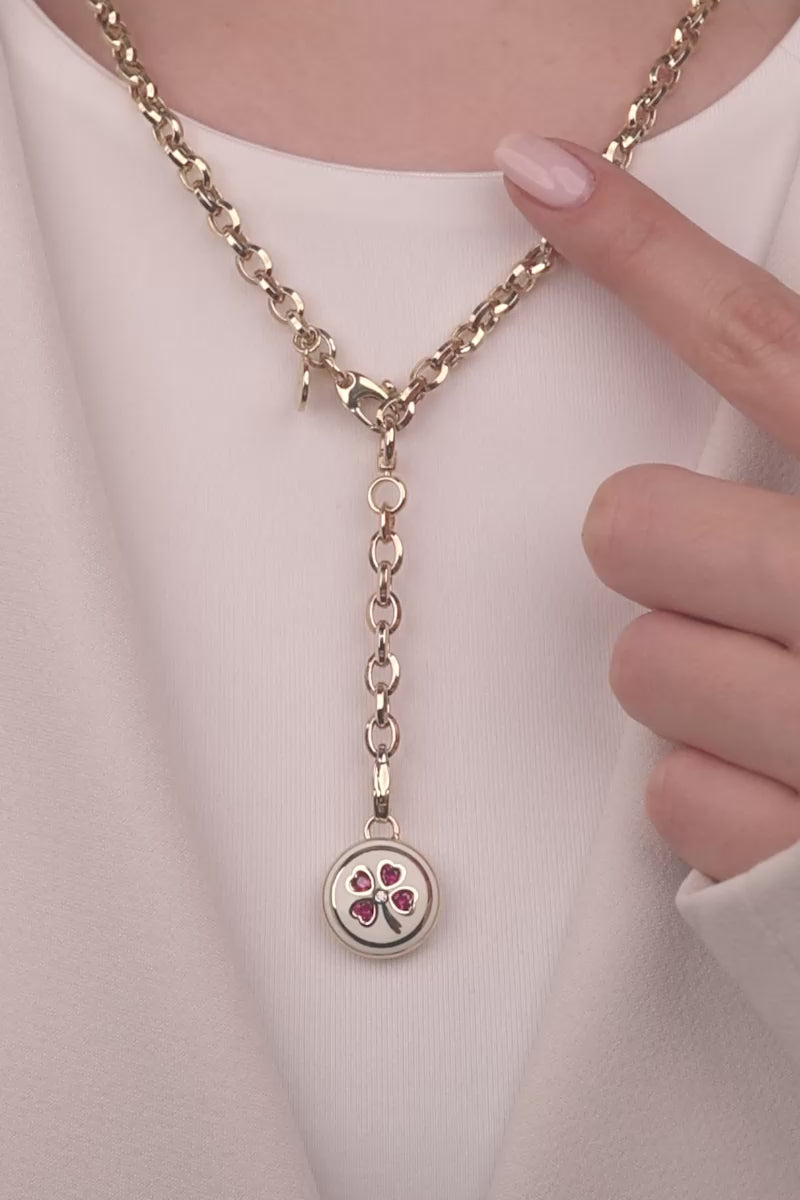 Cetaş Gold Luck Serisi Çiçek Temalı 14 Ayar Altın Kolye