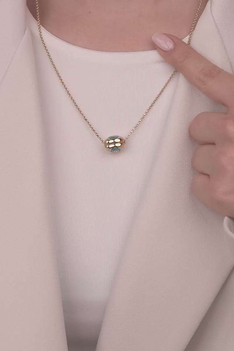 Cetaş Fortuna Serisi Nazar Detaylı 14 Ayar Altın Kolye