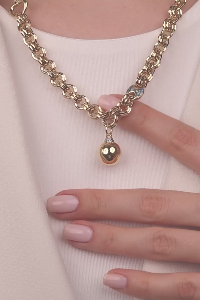 Cetaş Eterna Serisi 14 Ayar Altın Modern Kolye