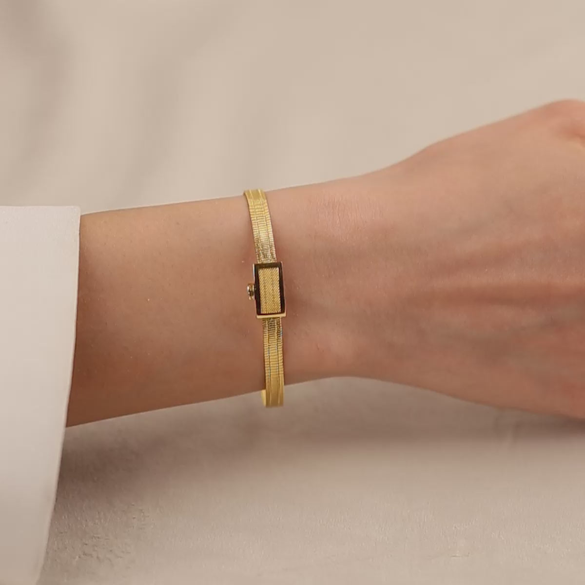 Elizi 3 Sıra Düz Toka 14 Ayar Altın