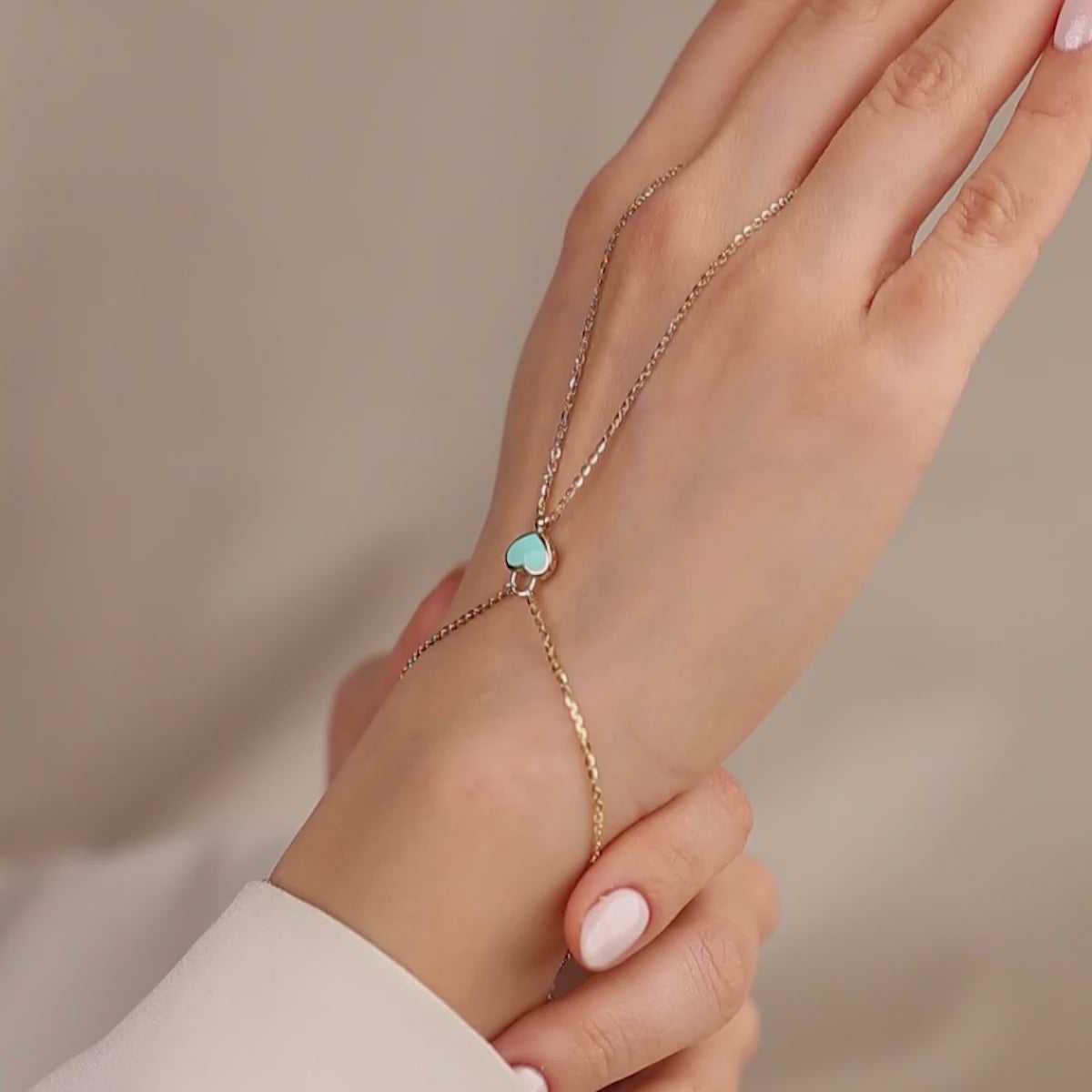 Cetaş Eterna Mavi Kalpli 14 Ayar Altın Şahmeran Charming