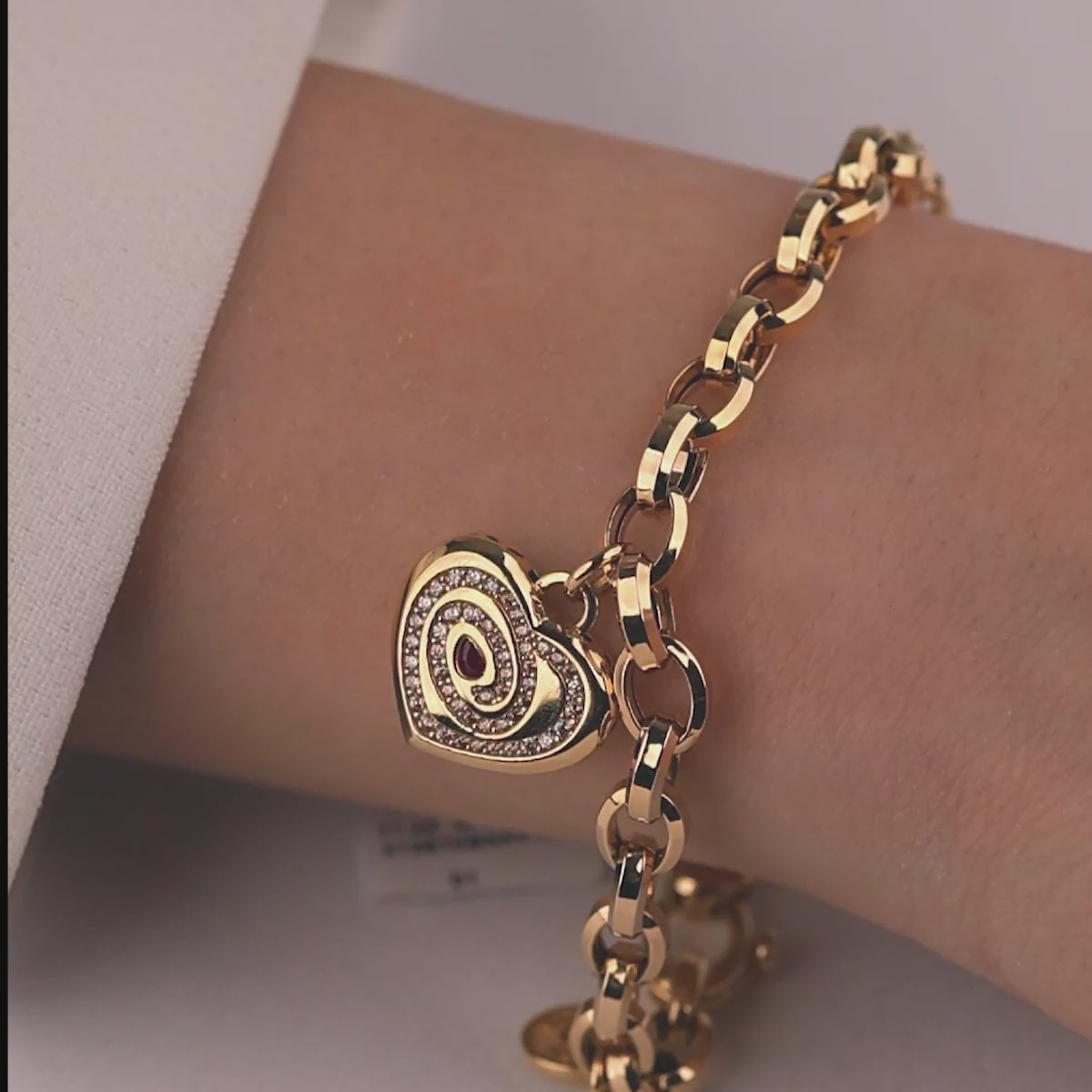 Cetaş Love & Heart Serisi Modern Tasarım 14 Ayar Altın Bileklik