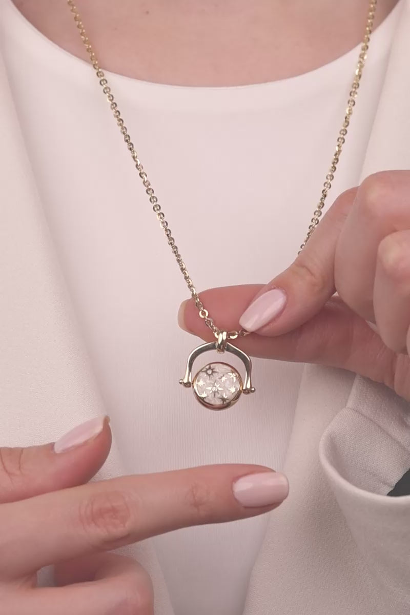 Cetaş Polaris Serisi Modern Tasarım 14 Ayar Altın kolye