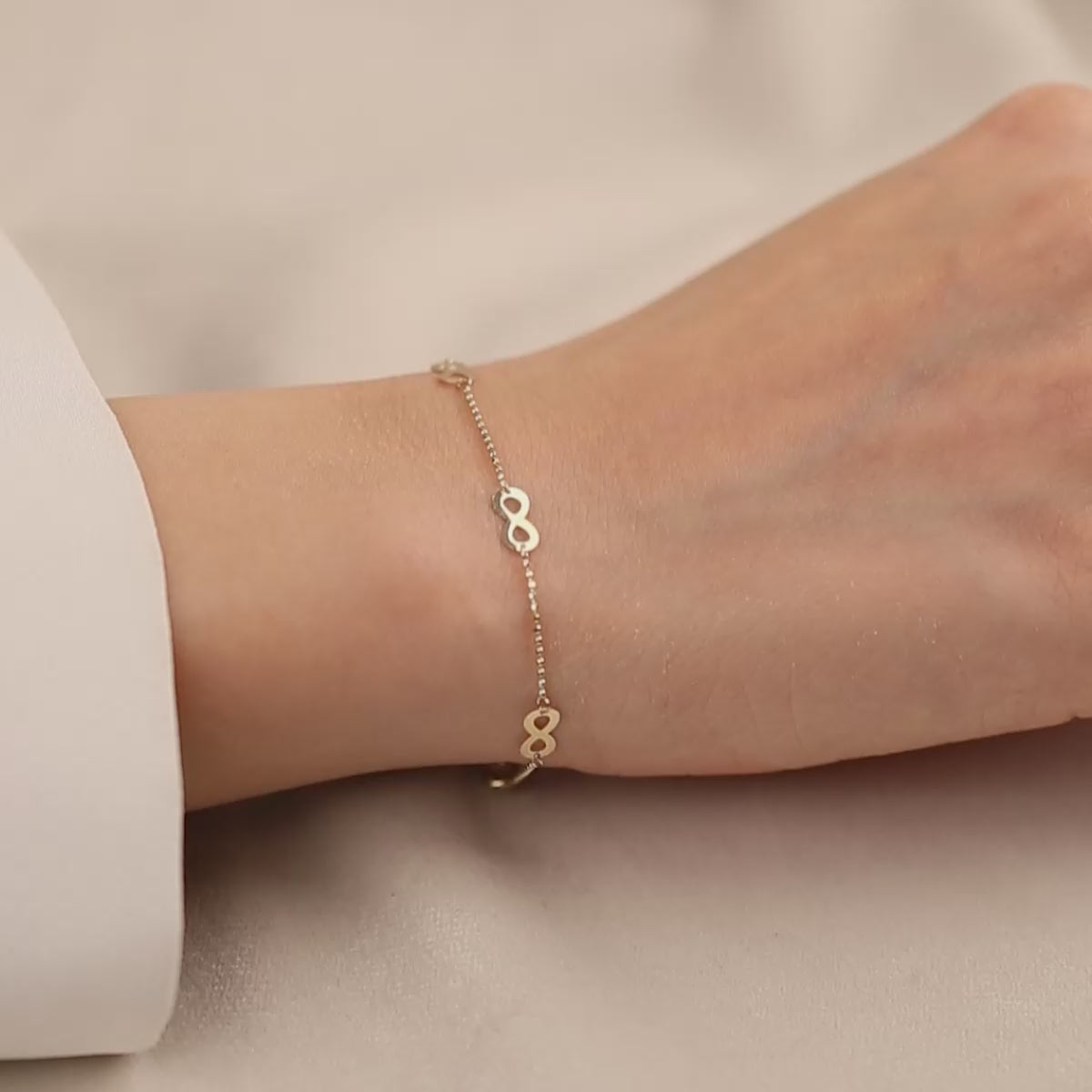 Sonsuzluk 14 Ayar Altın Bileklik