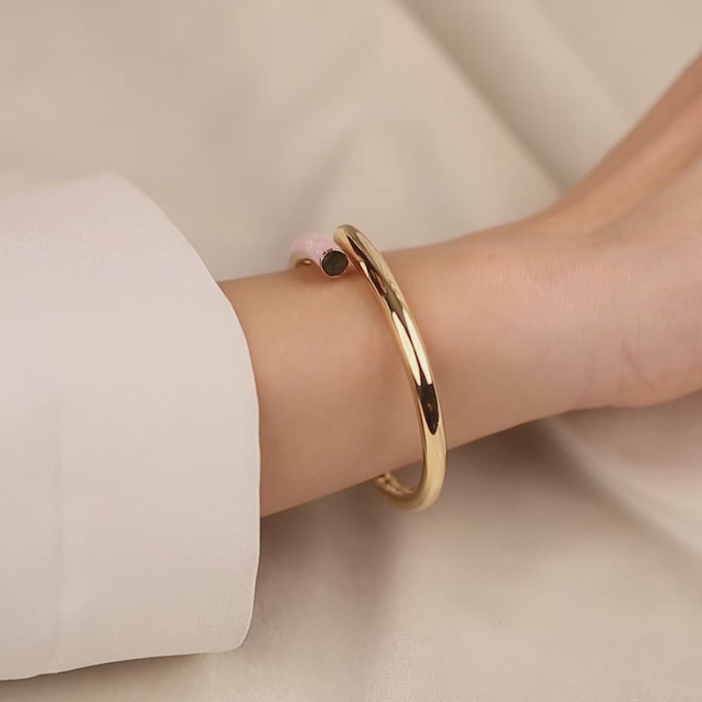 Cetaş Pembe Mineli 14 Ayar Altın Kelepçe 1_04_1