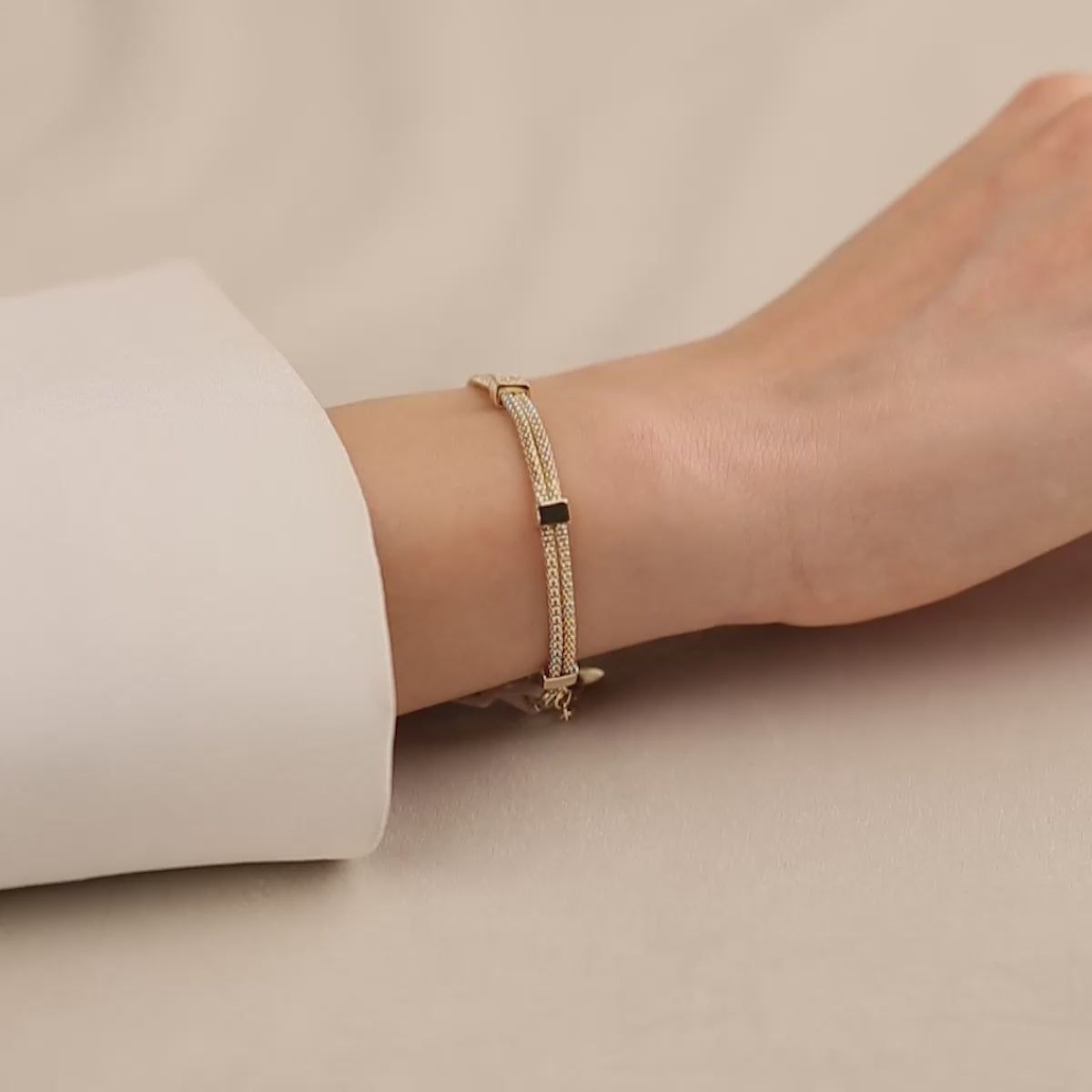 İtalyan Zincirli 14 Ayar Altın Bileklik