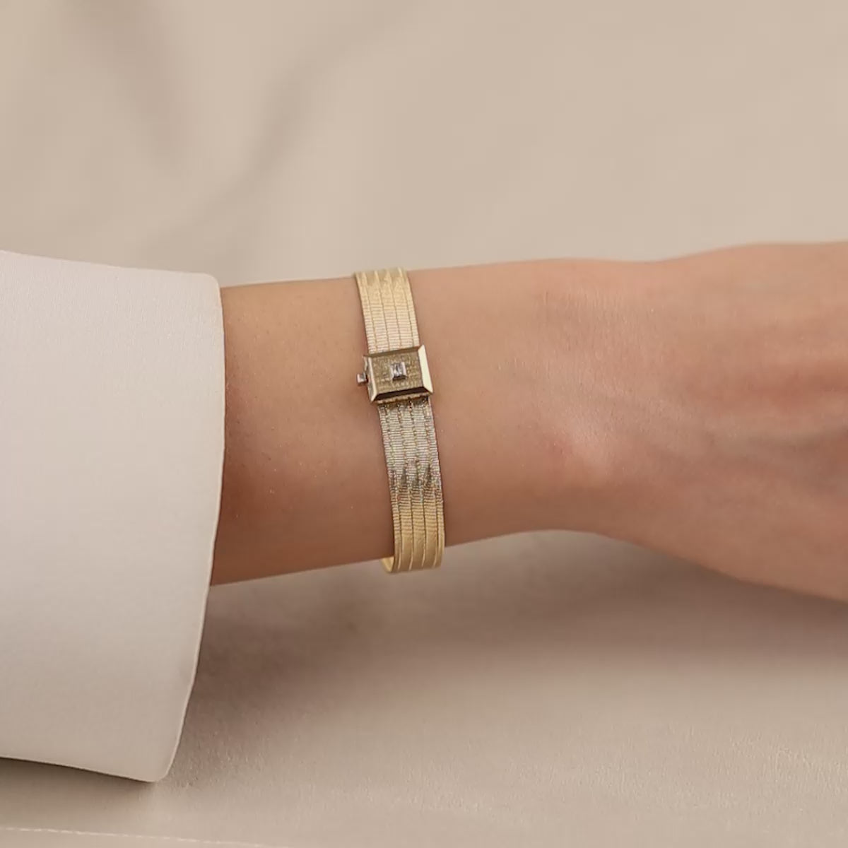 Elizi 5 Sıra Elegant Diamond 14 Ayar Altın Bileklik