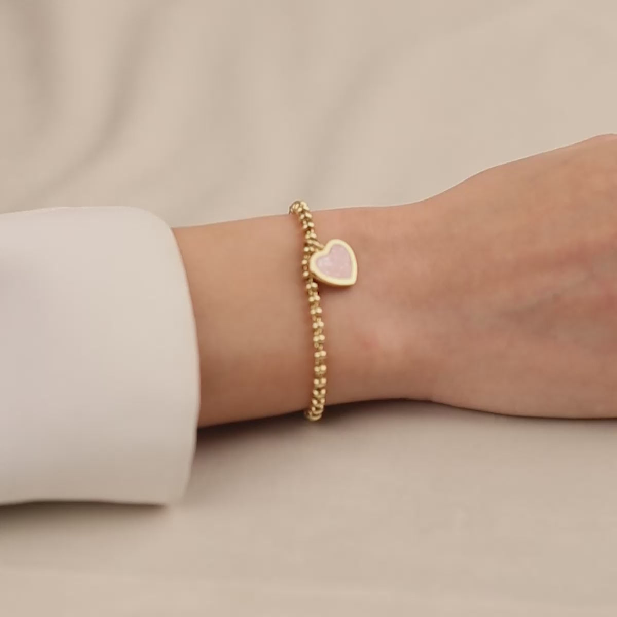 Cetaş Pembe Kalpli 14 Ayar Altın