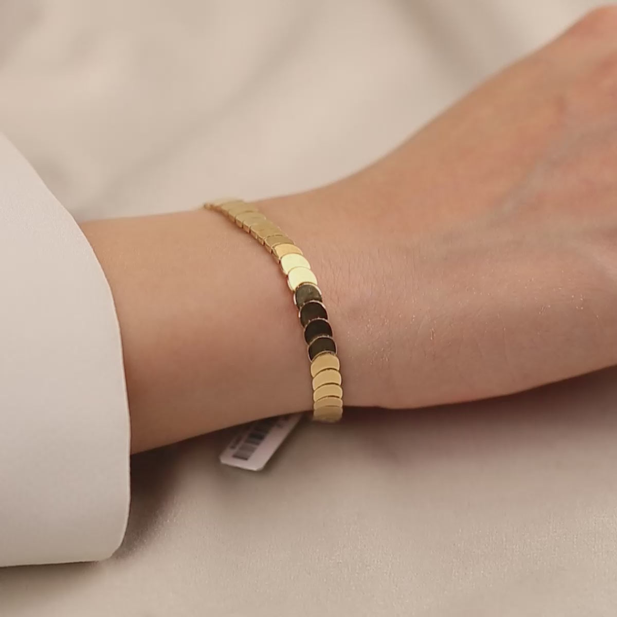 Aynalı Tasarım 14 Ayar Altın Bileklik