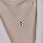 R Harfi 14 Ayar Altın Kolye - Nur Kuyumculuk