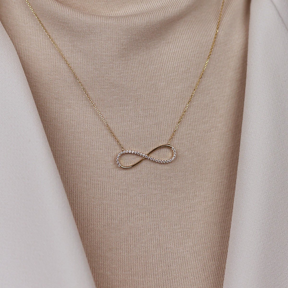 Sonsuzluk 14 AYAR KOLYE - Nur Kuyumculuk